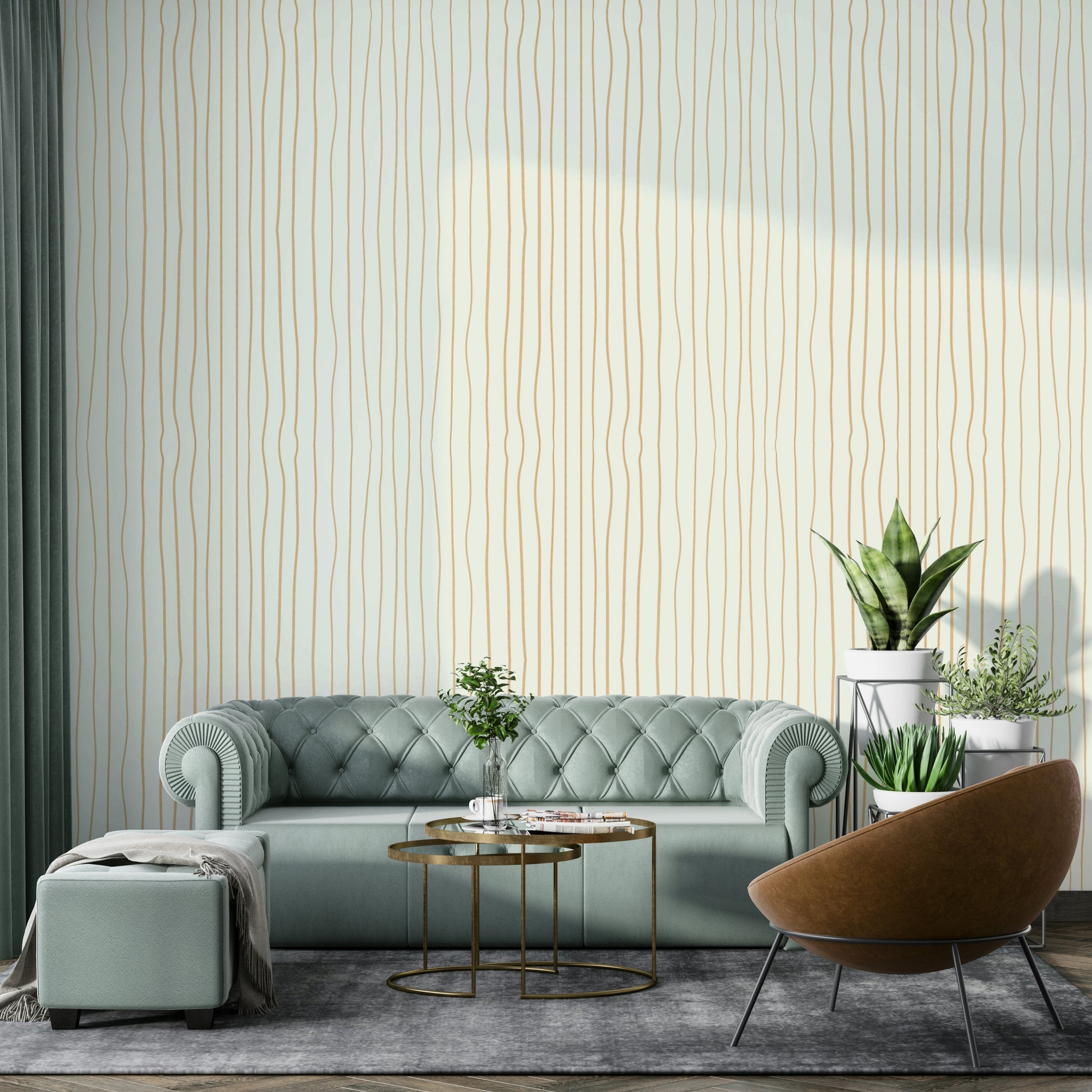 Elegant wallpaper with linear balance

