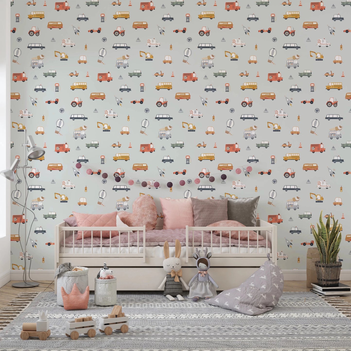 Little Transports in blue Wallpaper⁠