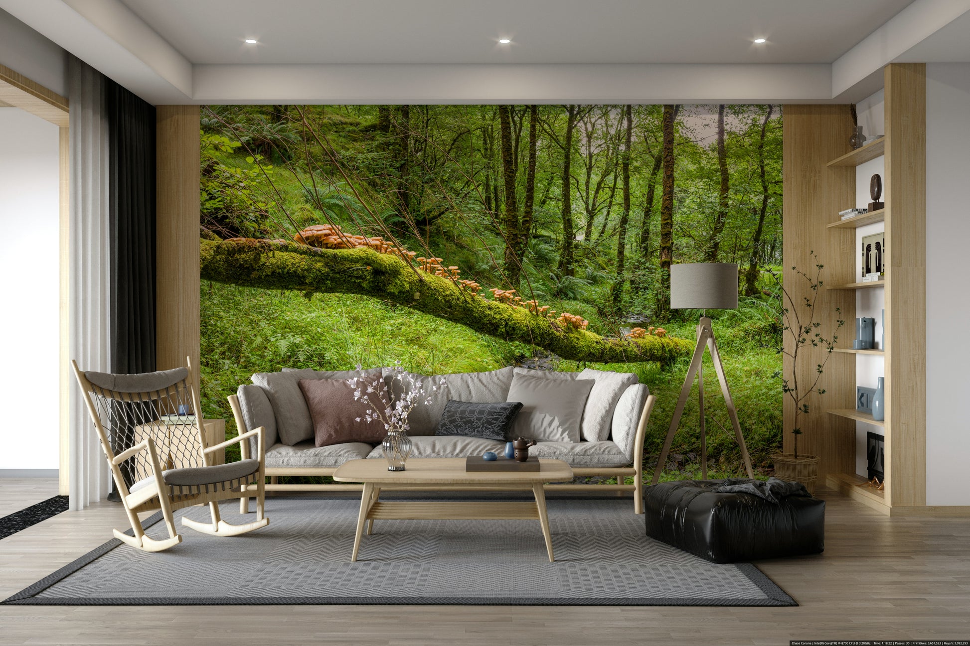 The wall art combines a nature theme with a magical feel.


