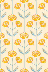 Floral wallpaper with a gentle, painterly feel.

