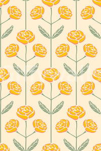 Floral wallpaper with a gentle, painterly feel.

