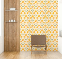 Artistic and timeless floral wallpaper.

