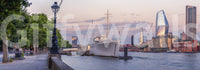 Riverside city view wall mural

