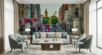 London Calling vintage urban vista wallpaper display bright light.