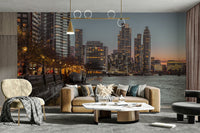 It gives a feeling of modern elegance and inviting urban beauty.
