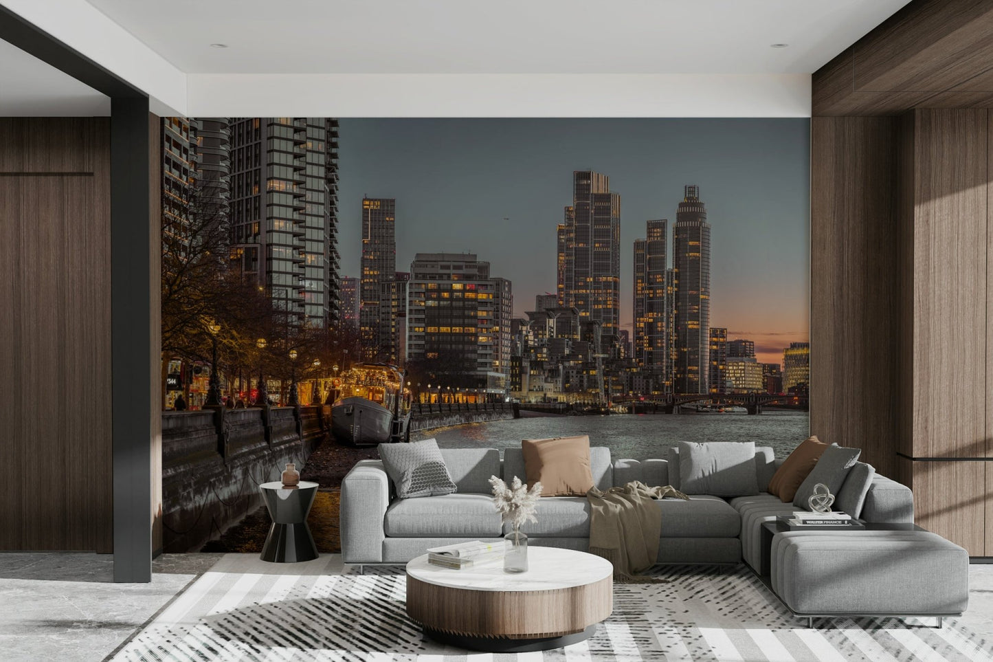 The sky displays deep blues, purples, and possibly hints of orange or pink from the fading light.
