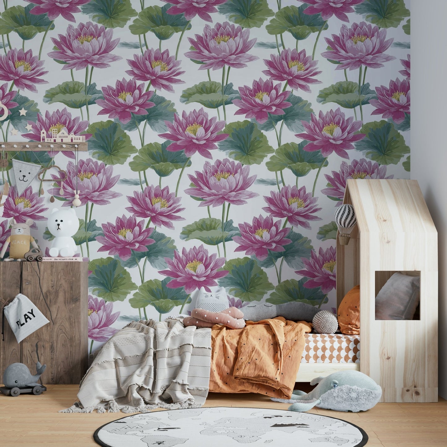 The pattern has a harmonious and elegant flow.

