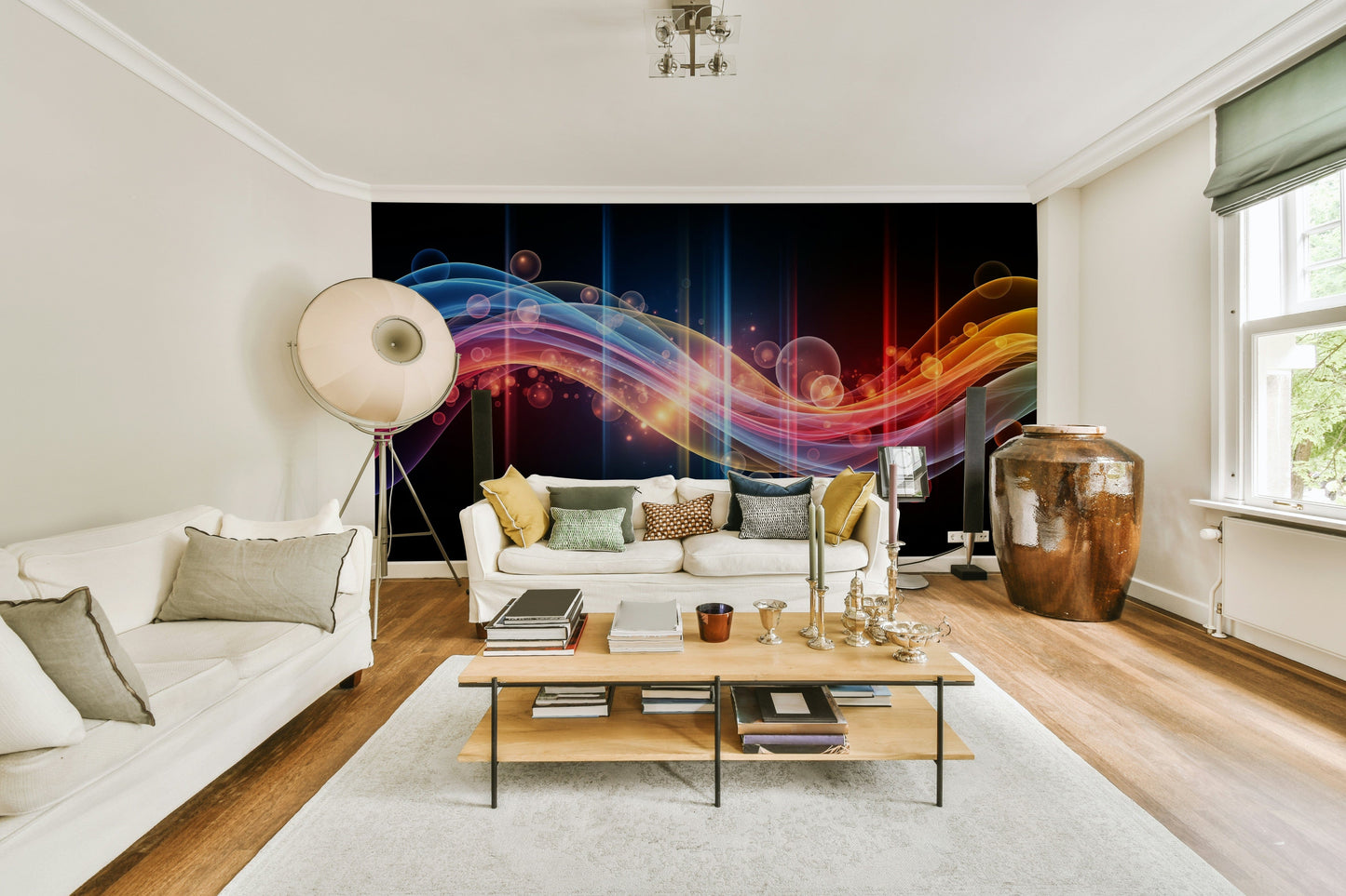 High-quality image of the Luminous Waves wallpaper

