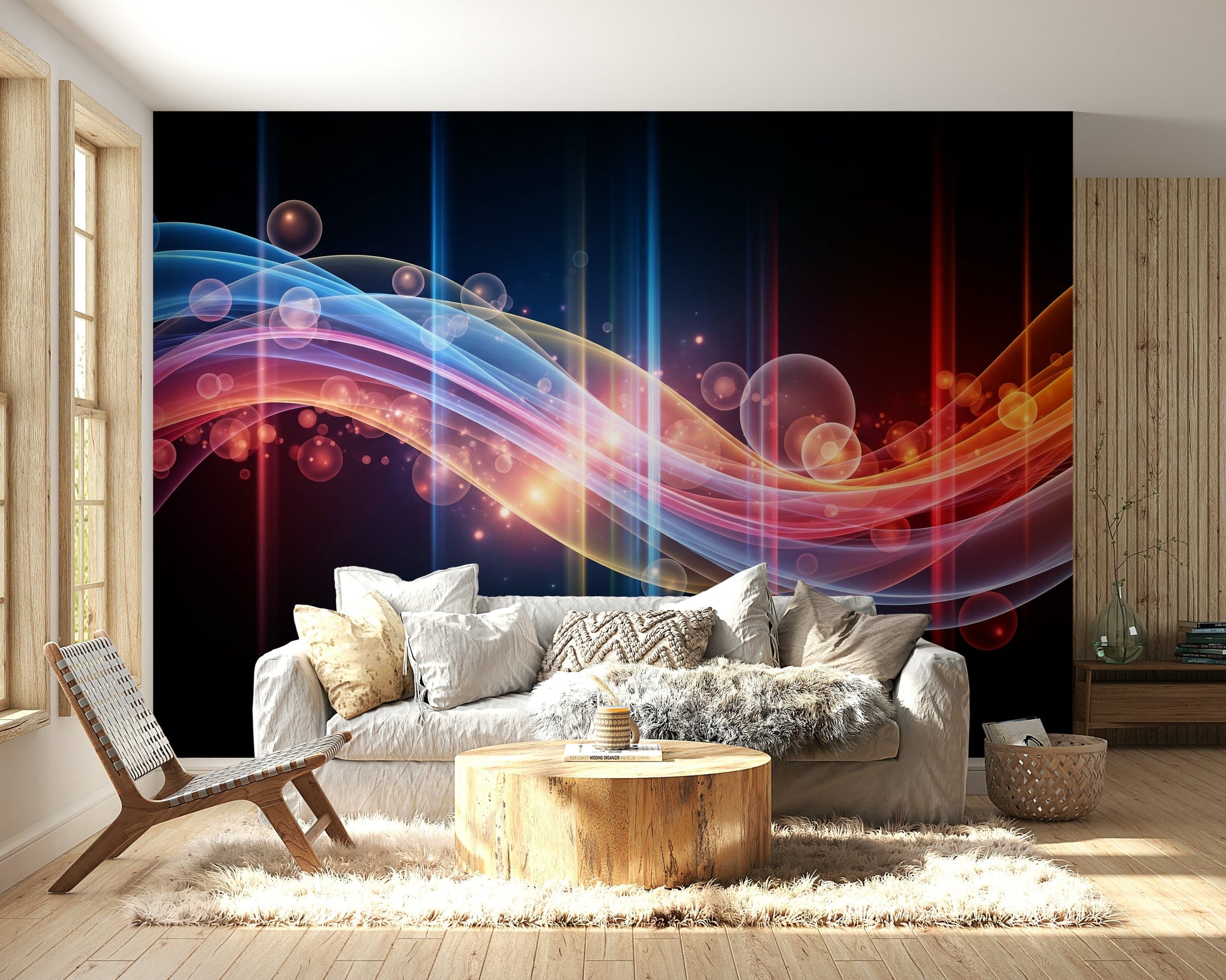 Close-up of a flowing, abstract wave pattern

