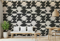 Bold round shape wallpaper in contrast