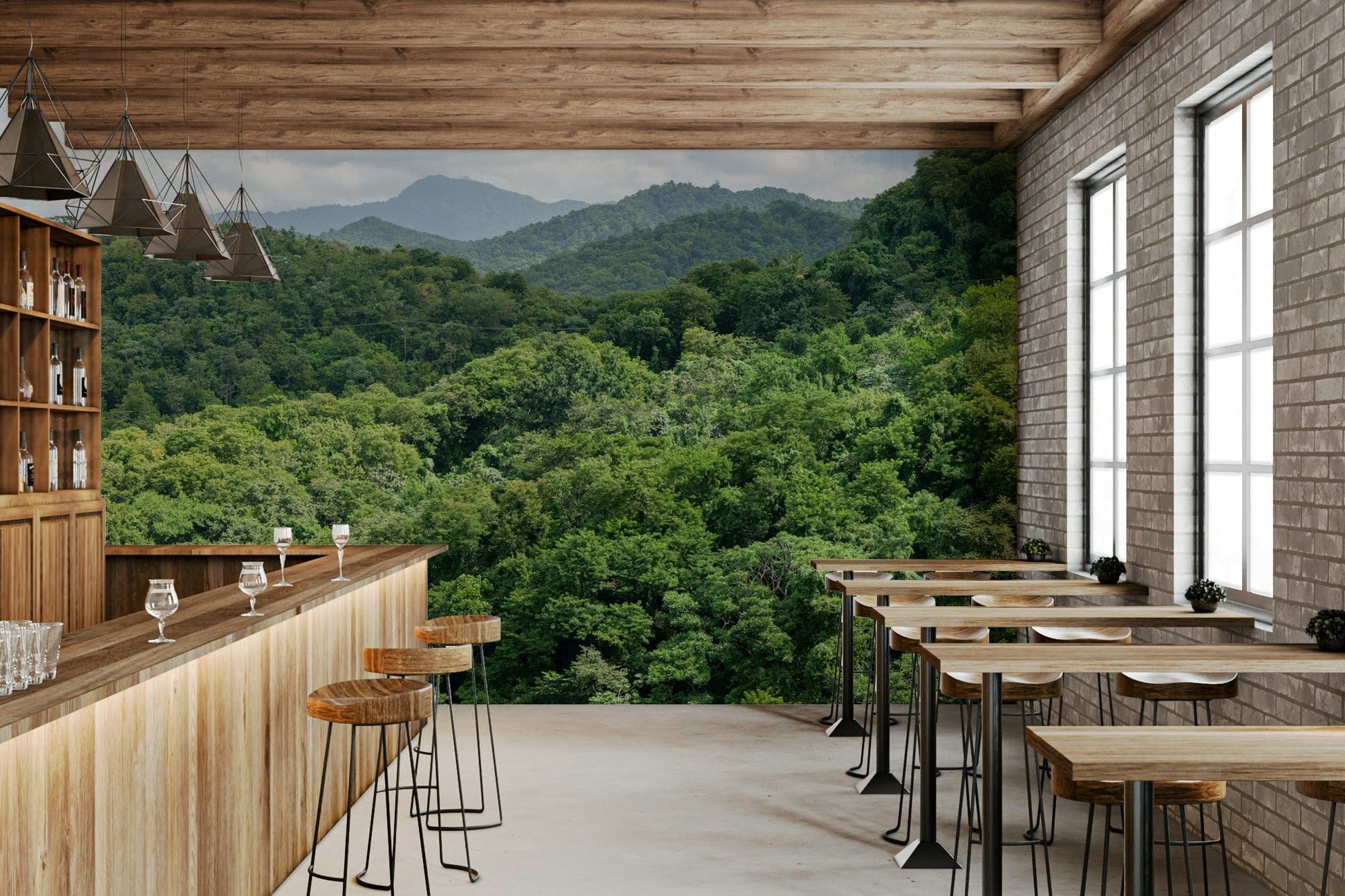 A contemplative rolling hills wallpaper mural for a feature wall.

