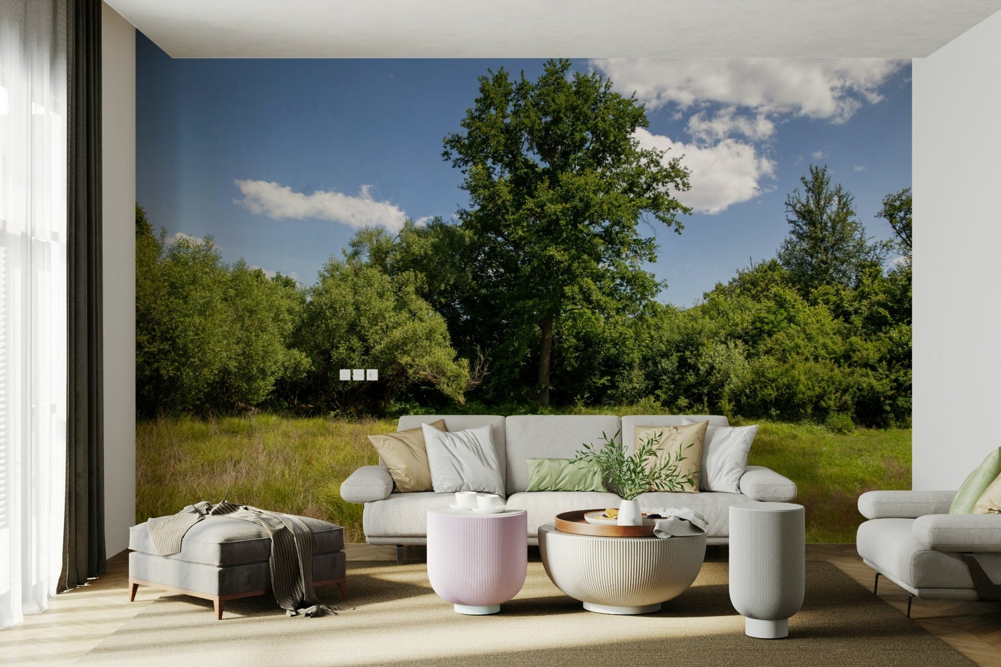 Natural woodland wallpaper for walls
