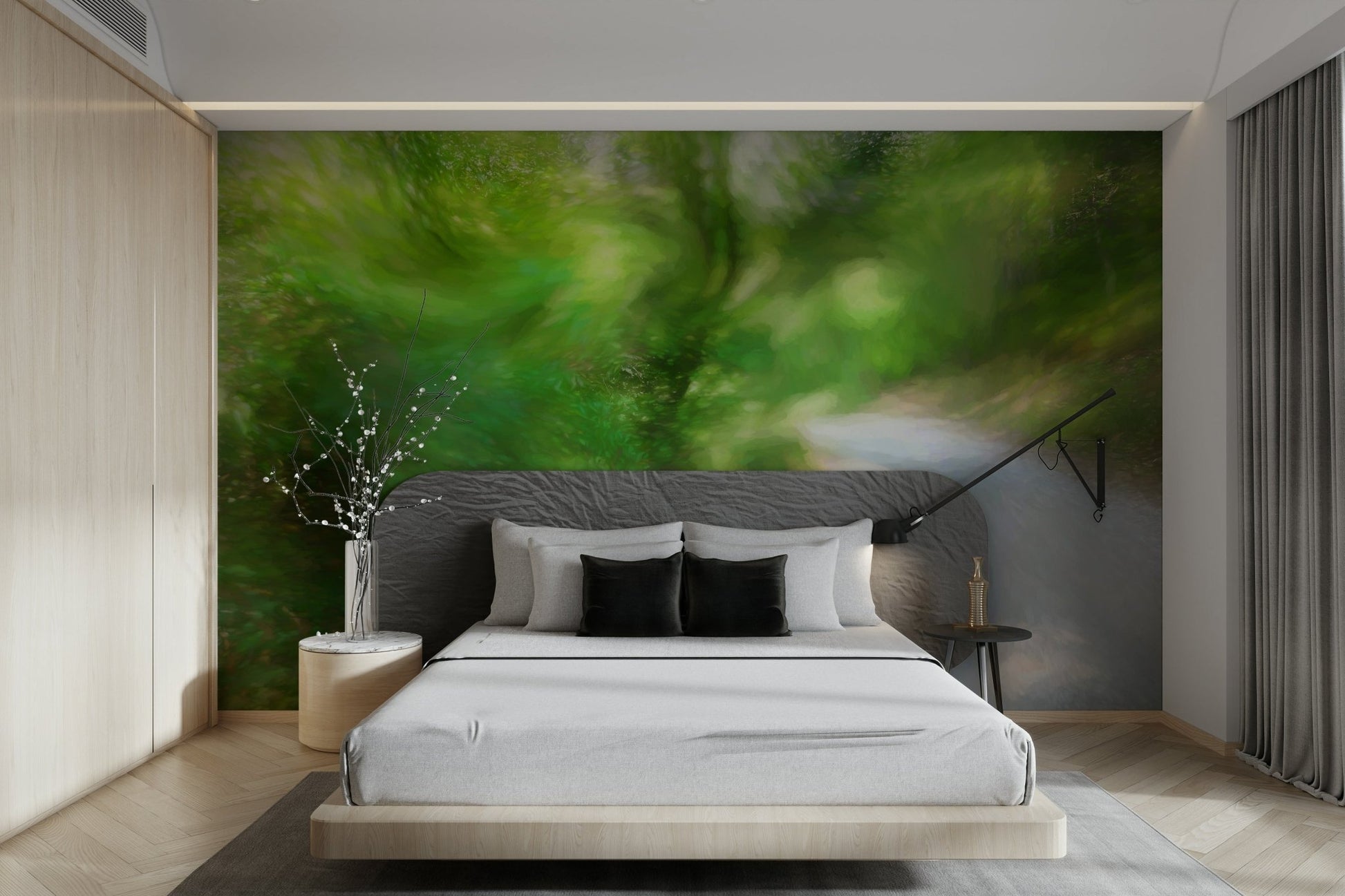 The composition is a dense pattern of natural, organic textures.

