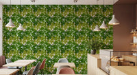 Lush Leaf Canopy wallpaper with oversized monstera leaf shapes