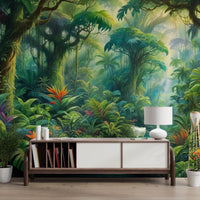 Lush Rainforest Retreat Wall Mural