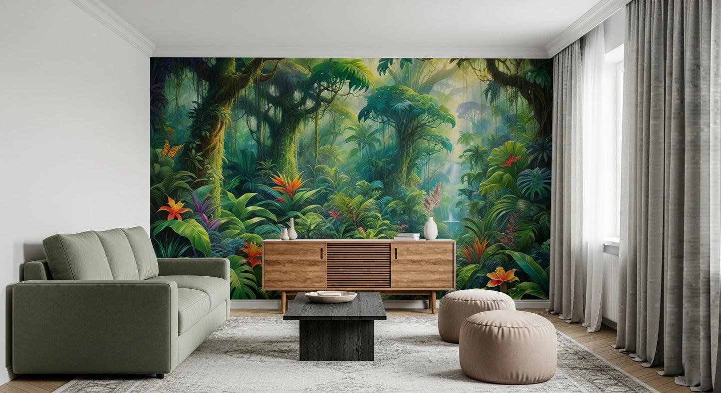 Lush Rainforest Retreat Wall Mural