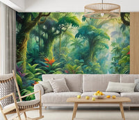 Lush Rainforest Retreat Wall Mural