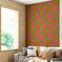 The floral elements are a central focus of the image.

