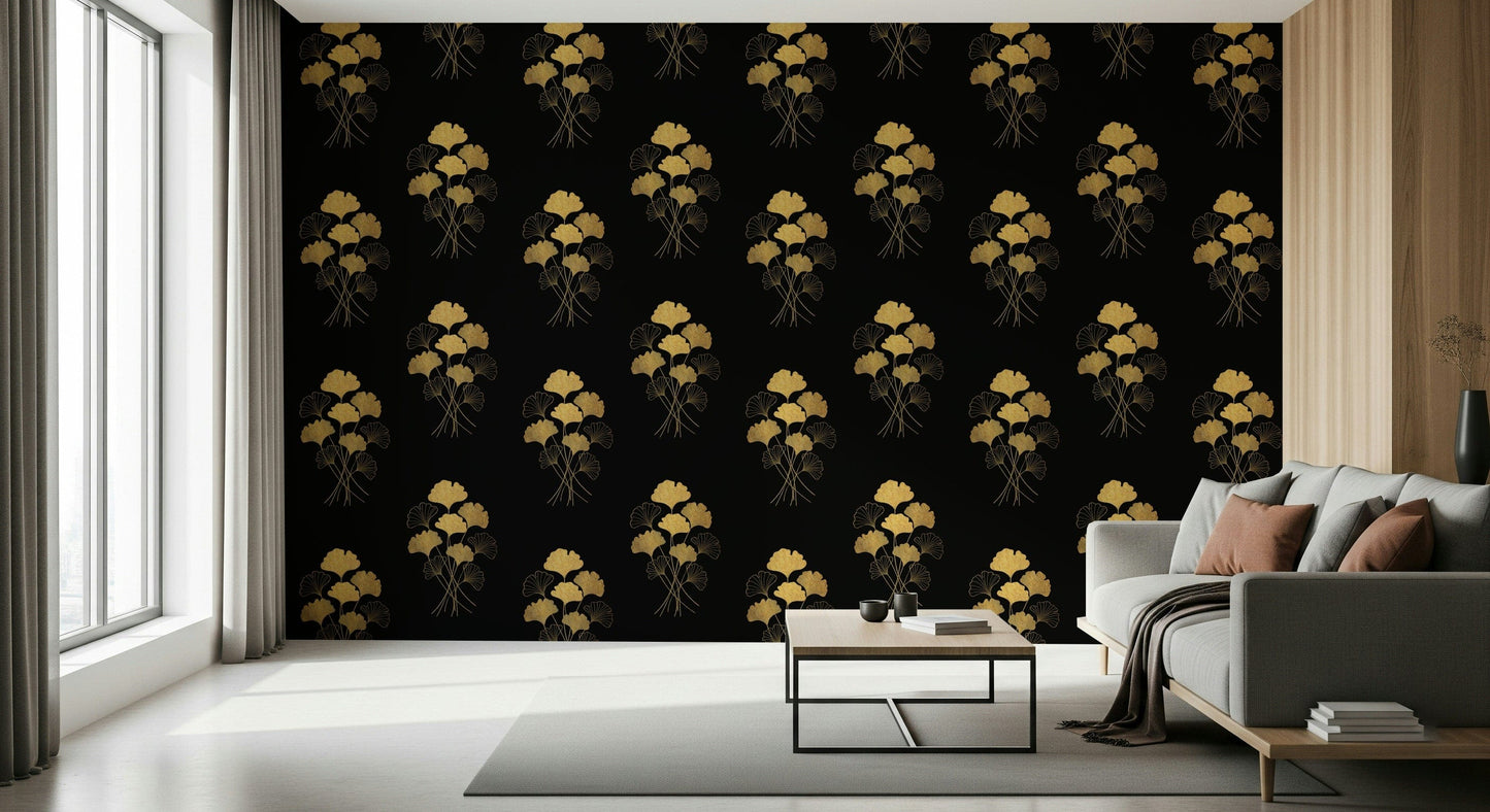 Ginkgo Luxury Gold Wall Mural