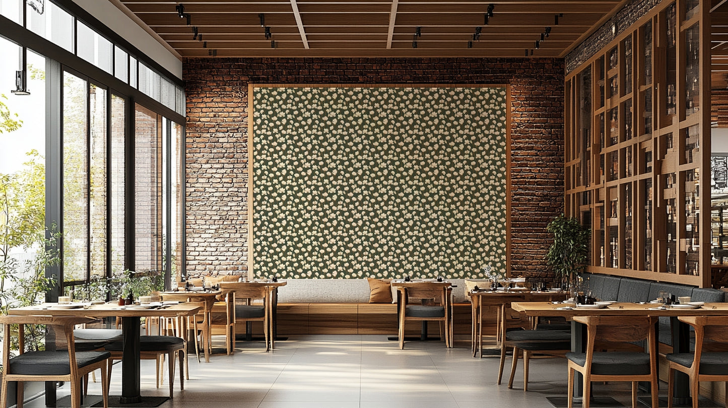 Dark floral magnolia wallpaper for modern bedrooms

