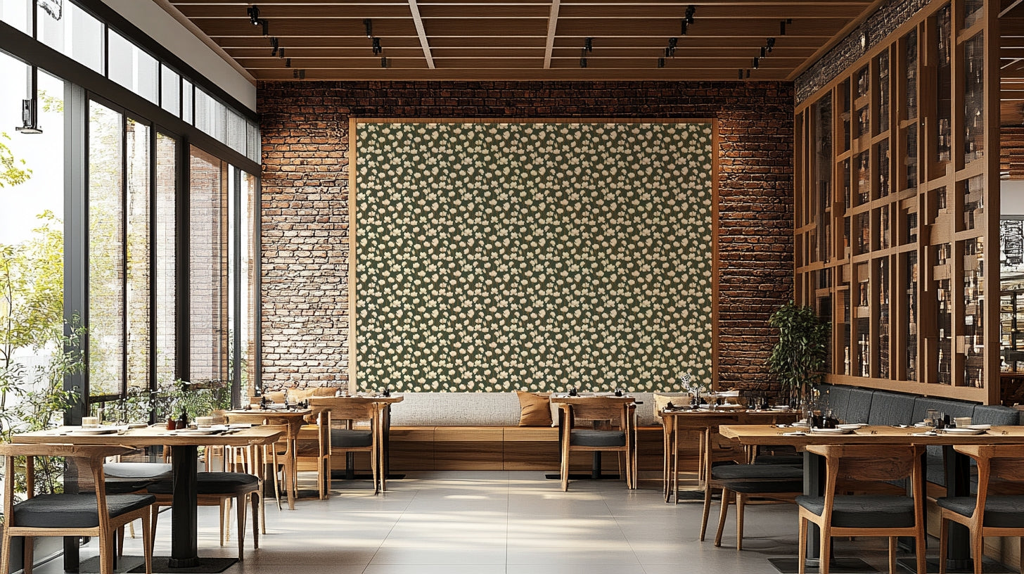 Dark floral magnolia wallpaper for modern bedrooms

