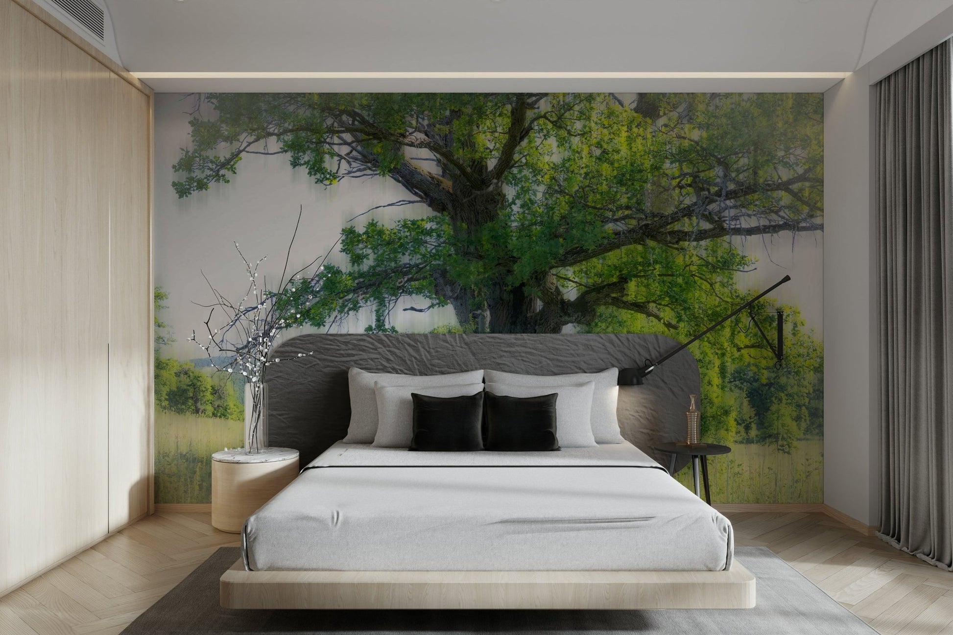 Soft green nature wall art
