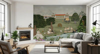 Majestic India Nature's Melody Wall Mural with detailed animal figures.