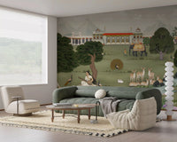 Majestic India Nature's Melody Wall Mural with a royal palace view.