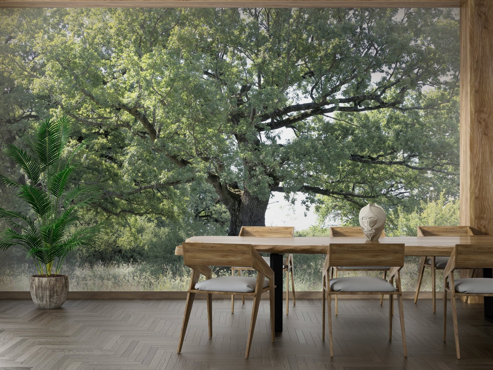 Majestic oak tree mural wallpaper
