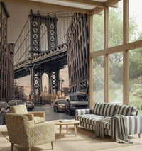 Classic Dumbo photo wallpaper, showcasing the famous Manhattan bridge portal.