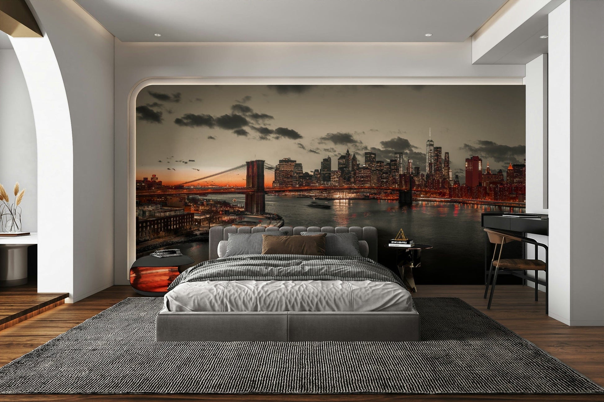 Lower Manhattan Dusk city decor

