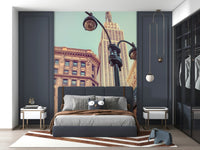 Grand building style Manhattan Majesty design, unique vertical wallpaper.