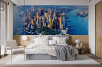 Manhattan Skyline Aerial View Wall Mural - Giffywalls