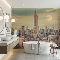 Manhattan Skyline product, midtown high-rise structures dominating view.