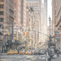 Evokes the iconic pulse of Manhattan.

