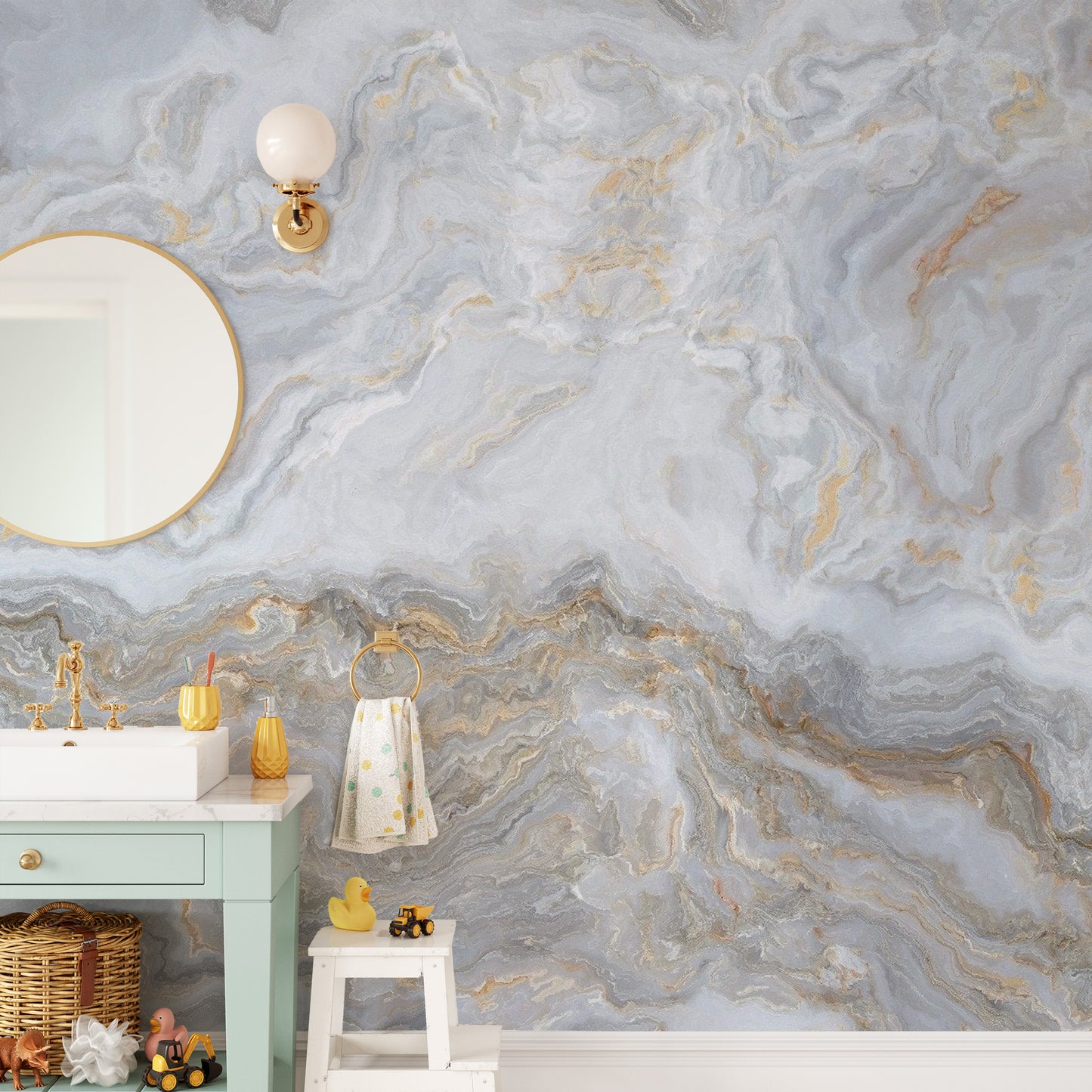 Marble Finish Wallpaper Mural - Giffywalls
