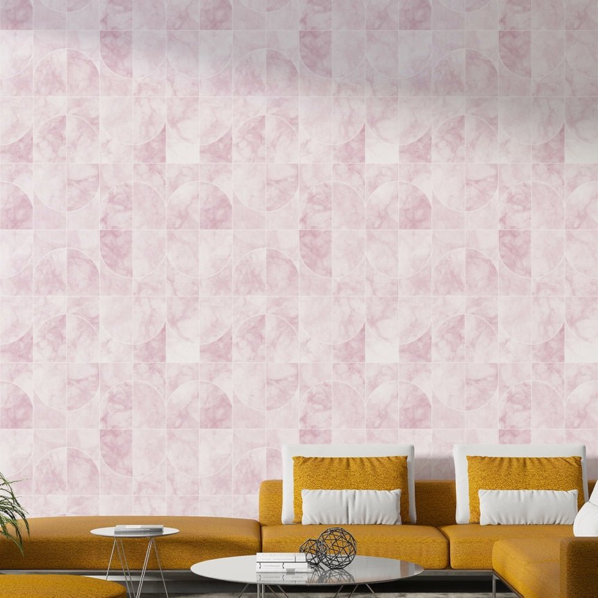 Soft, luminous pinkish tones with marble texture.

