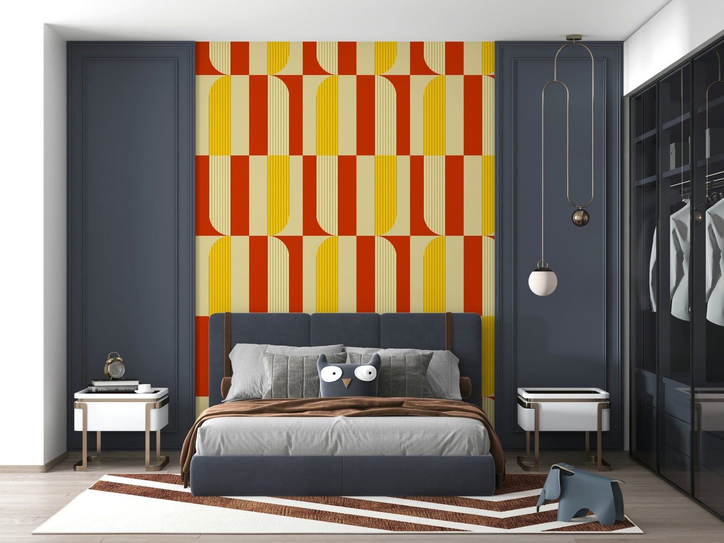 Marigold and Maple - Abstract Pattern Wallpaper⁠