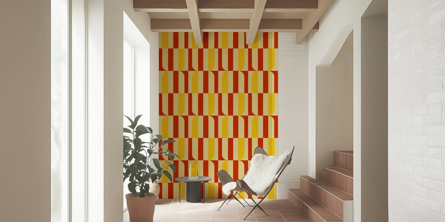 Marigold and Maple - Abstract Pattern Wallpaper⁠