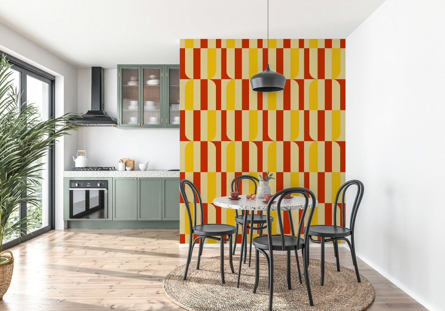 Marigold and Maple - Abstract Pattern Wallpaper⁠
