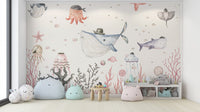 Maritime mischief mural for a whimsical ocean vibe
