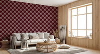 Maroon Lattice Wallpaper⁠
