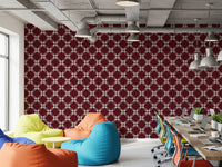 Maroon Lattice Wallpaper⁠
