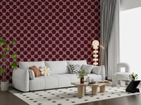 Maroon Lattice Wallpaper⁠