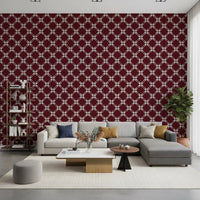 Maroon Lattice Wallpaper⁠