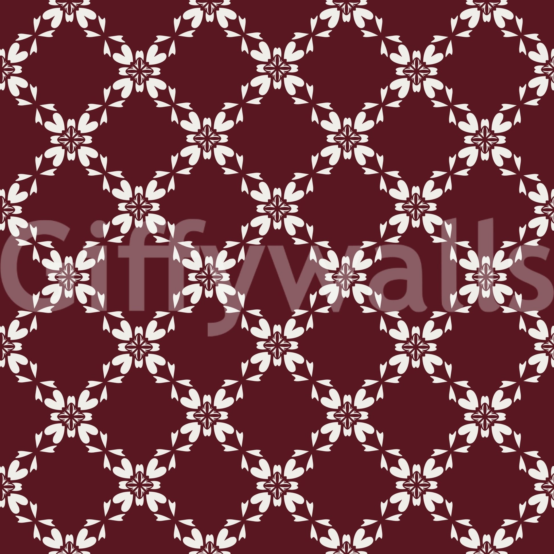 Maroon Lattice Wallpaper⁠