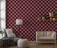 Maroon Lattice Wallpaper⁠