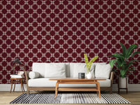 Maroon Lattice Wallpaper⁠