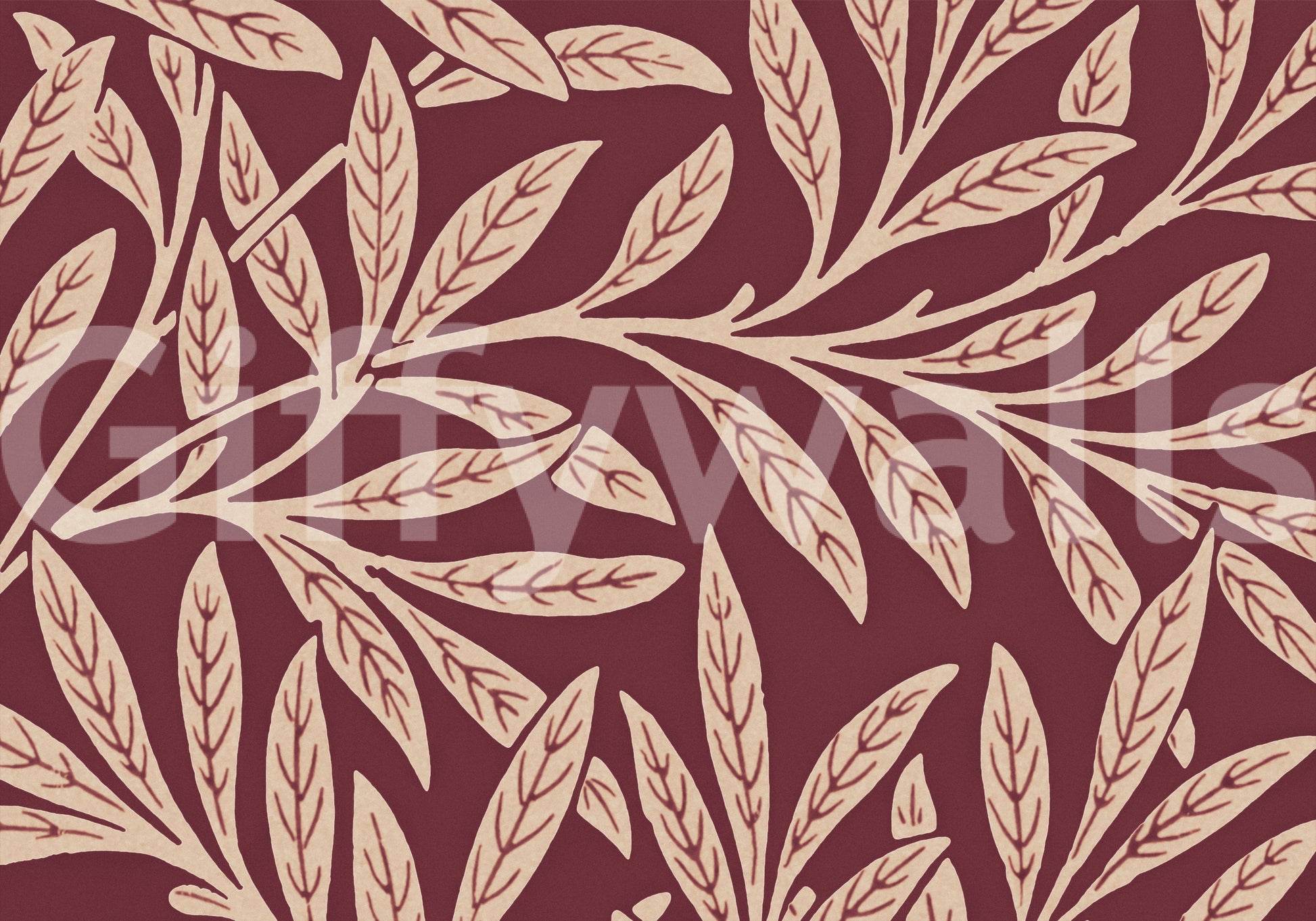 A high-quality serene leaf wall mural for walls.

