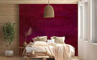 Vibrant maroon artistic wall mural design